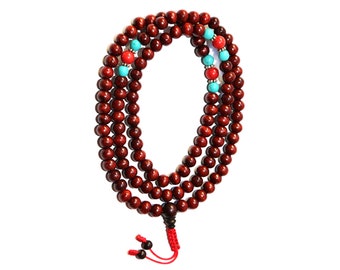 Top Quality Mala, Rose Wood Mala, Designed Mala, Buddhist Mala, Tibetan Mala, 108 Bead, Rosewood Meditation Mala Bead, Buddhist Rosewood