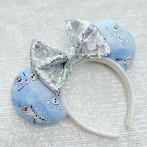 Olaf Fabric Print Mouse Ears
