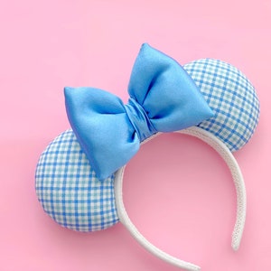 Blue Plaid Mouse Ears
