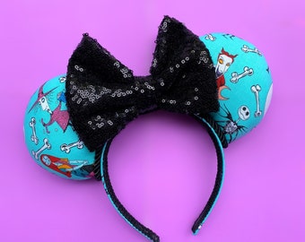 Nightmare Before Christmas Print Mouse Ears