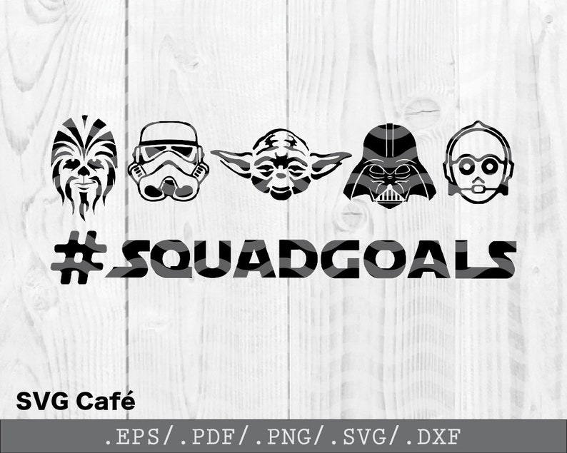 Darth Vader Chewbacca Storm Trooper C 3po Hashtag Squad Etsy