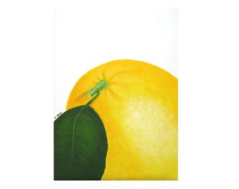 Zitrone 50 x 70 cm - Gemälde Bild Acryl - Lemon Picture Painting