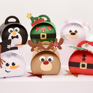 Geschenkbox, Weihnachten, Rentier, Weihnachtsmann, Wichtel, Pinguin, Schneemann, Eisbär, witzige Geschenkverpackung, Geldgeschenk