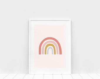 Rainbow Wall Art, Rainbow Nursery, Kids Wall Art, Kids Print, Modern Kids Art, Kids Poster