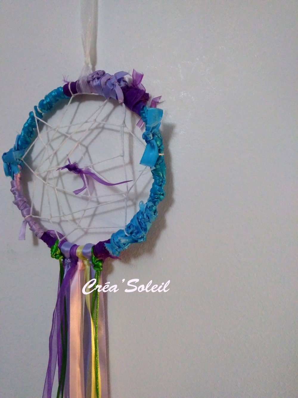 Attrape-Rêve Jolie Fleur de Printemps, Dreamcatcher, Boho Style, Capteur Rêves, Amérindien, Décorati