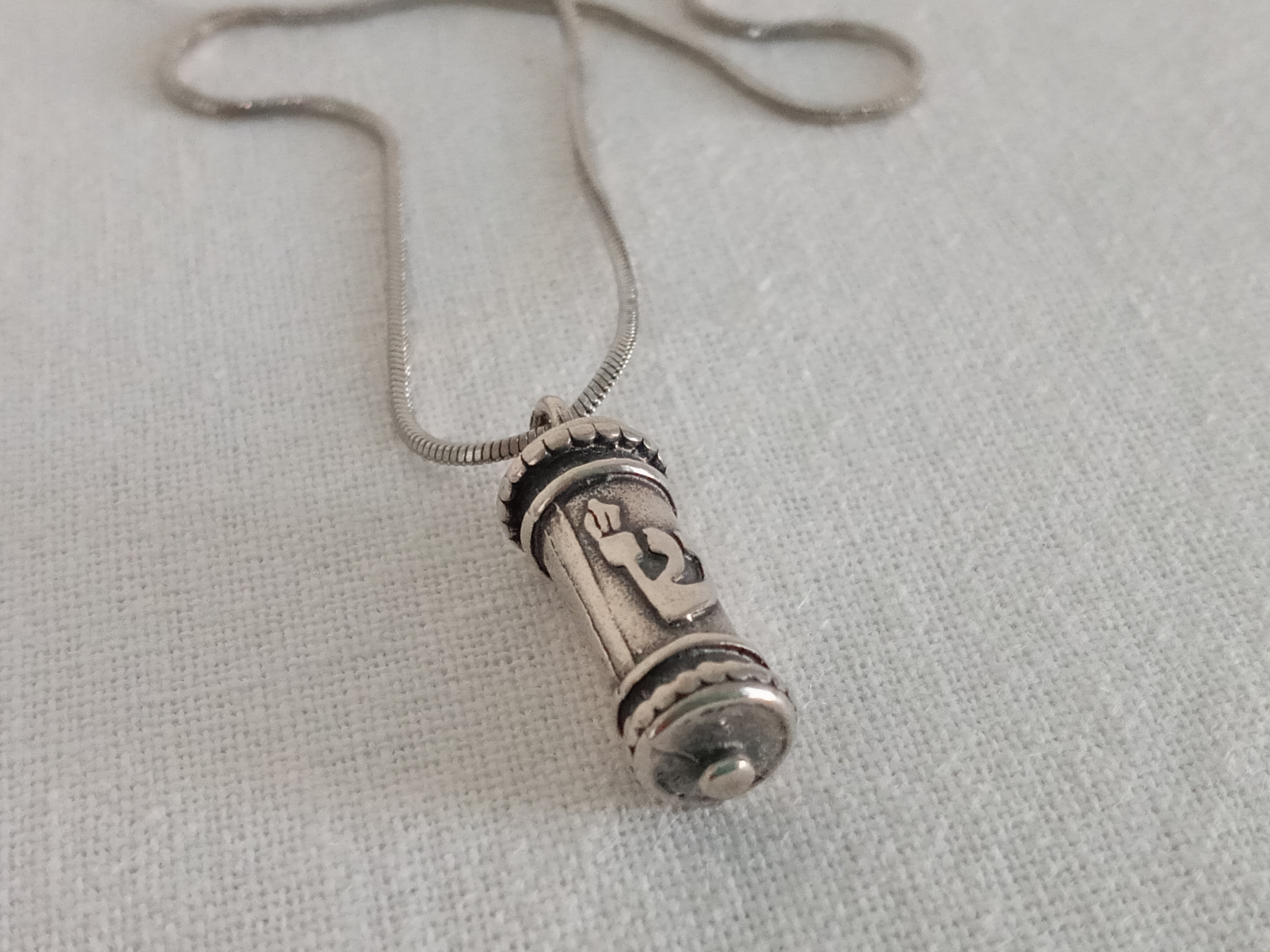 Mezuzah pendant. Men's pendant. Kabala mezuzah. Mezuzah Etsy