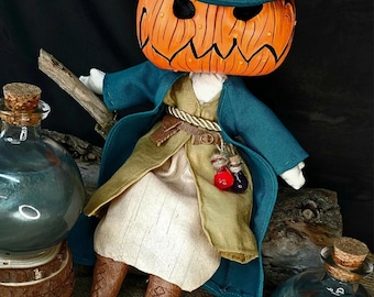 Muñeca de arte de calabaza del mago de D&D