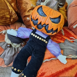 Pumpkin Patch Art Doll, Halloween, Autumn Home Decoration