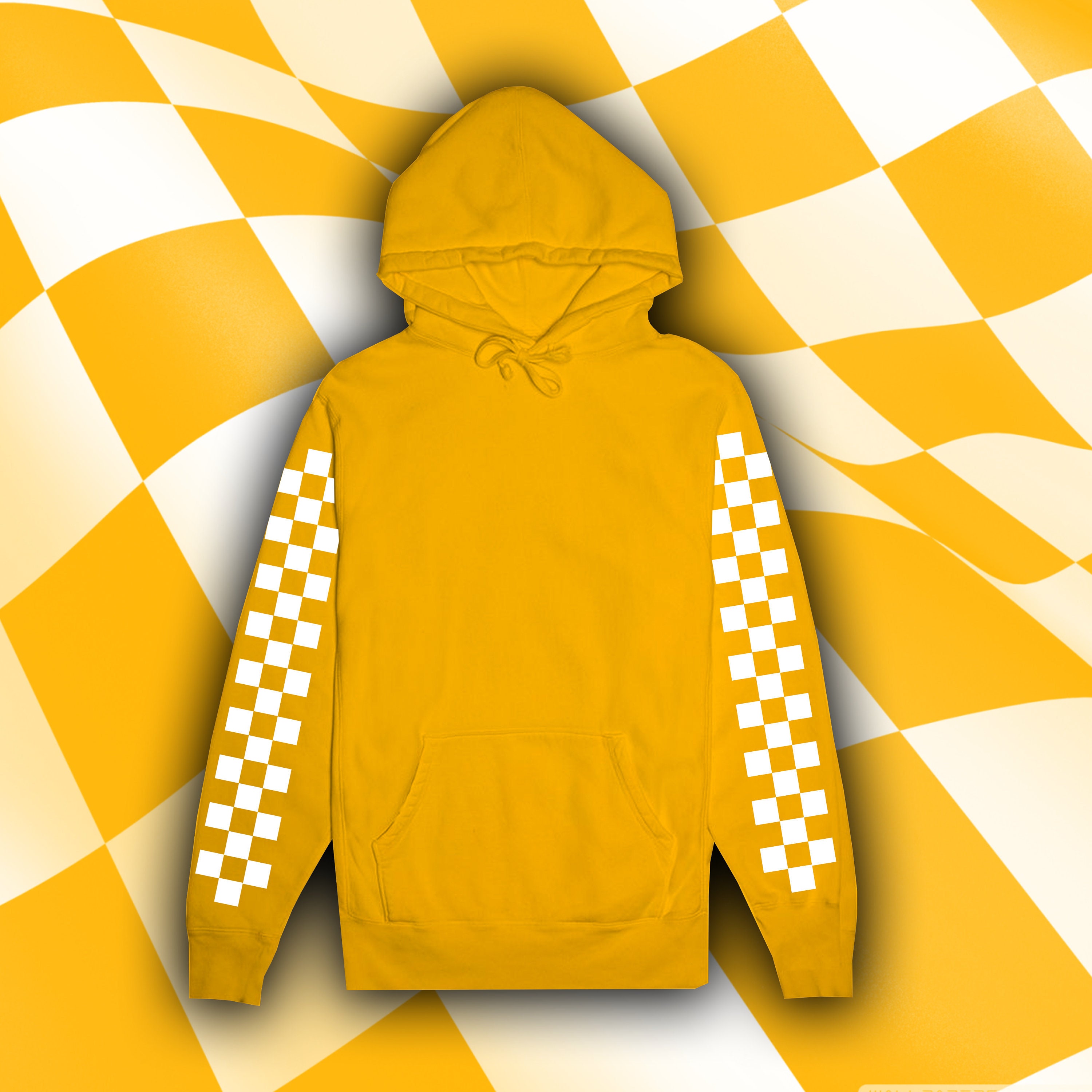 yellow checkered sweater