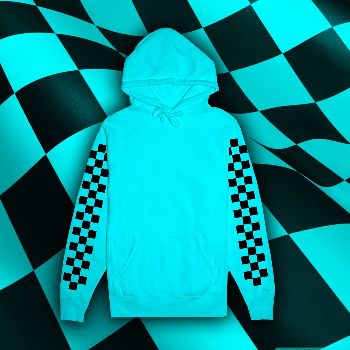 cyan color hoodies