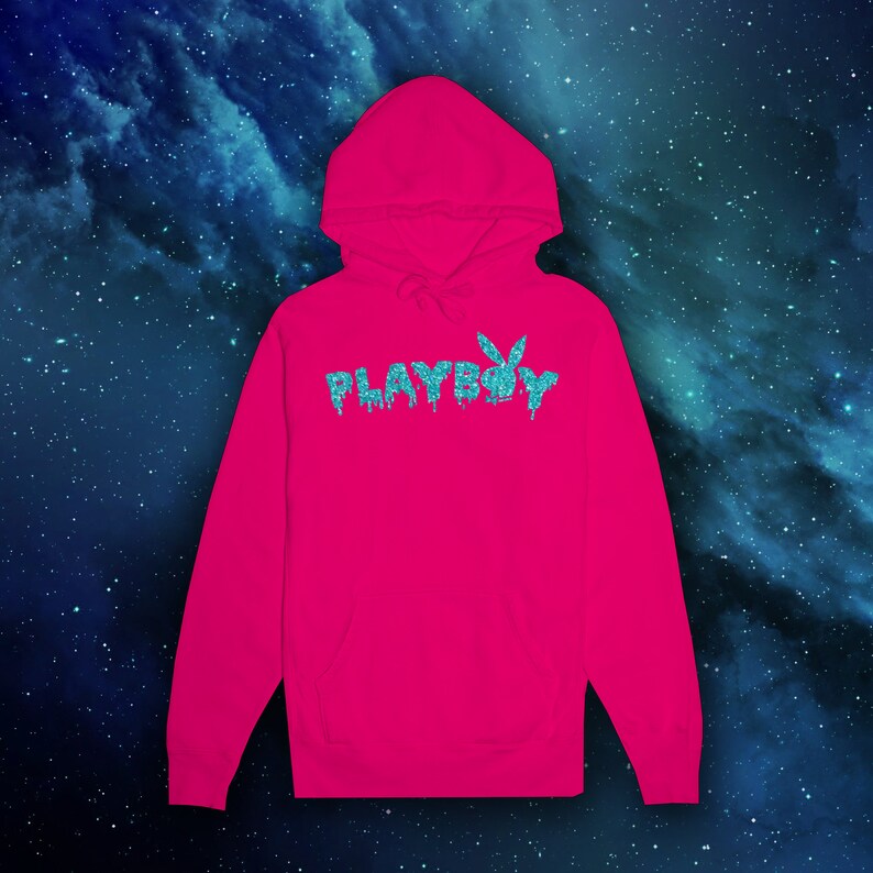Playboy Pink Slime Hoodie Etsy
