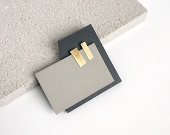 Broche géométrique grise pour architectes, épingle à châle minimaliste abstraite dorée et grise, broche moderniste écologique d'inspiration bauhaus