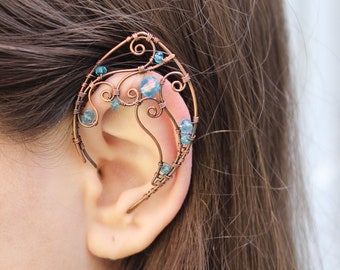 only one left Ear Cuff, Earrings, ear cuffs, ear jewelry, cuffs. Copper ear cuffs. Ears. Ear cuffs, wedding ear cuffs, elven ear cuffs