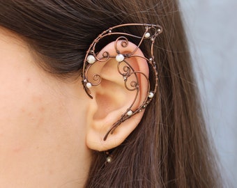 only one left Ear Cuff, Earrings, ear cuffs, ear jewelry, cuffs. Copper ear cuffs. Ears. Ear cuffs, wedding ear cuffs, elven ear cuffs