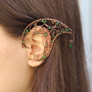 only one left Elven ear cuffs Earrings, esr cuffs, ear jewelry, cuffs. Copper ear cuffs. Ears. Ear cuffs, wedding ear cuffs, elven ear cuffs