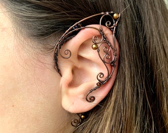 Elven ear Cold Wind Cuffs. Elven Ear Cuffs. Copper Elven Ear Cuffs. Elf Ears.  Fairy Ears. Ear Cuffs. Elven Ear Wraps.