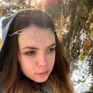 Circlet Headpiece-WeddingTiara-Crown-Medieval Costume-Tiara-headdress-fairy crown forest tiara-hoop-tiara-forest wedding crown-wedding tiara