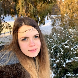 Circlet Headpiece-WeddingTiara-Crown-Medieval Costume-Tiara-headdress-fairy crown forest tiara-hoop-tiara-forest wedding crown-wedding tiara