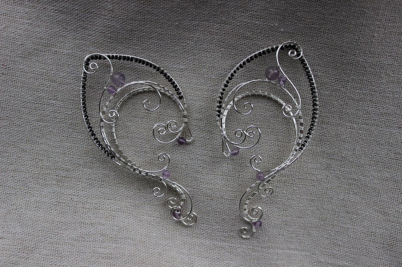 Elven ear cuffs Elf Ear Cuff Wraps Pair or Single Bridal Ear Cuff Fairytale Irish Wedding bridal ear cuff elf ear cuffs Costume Elven Ears