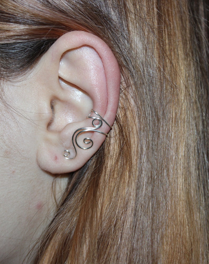 Ear Cuff Fake Without Piercing Cartilage Earrings Earrings Etsy