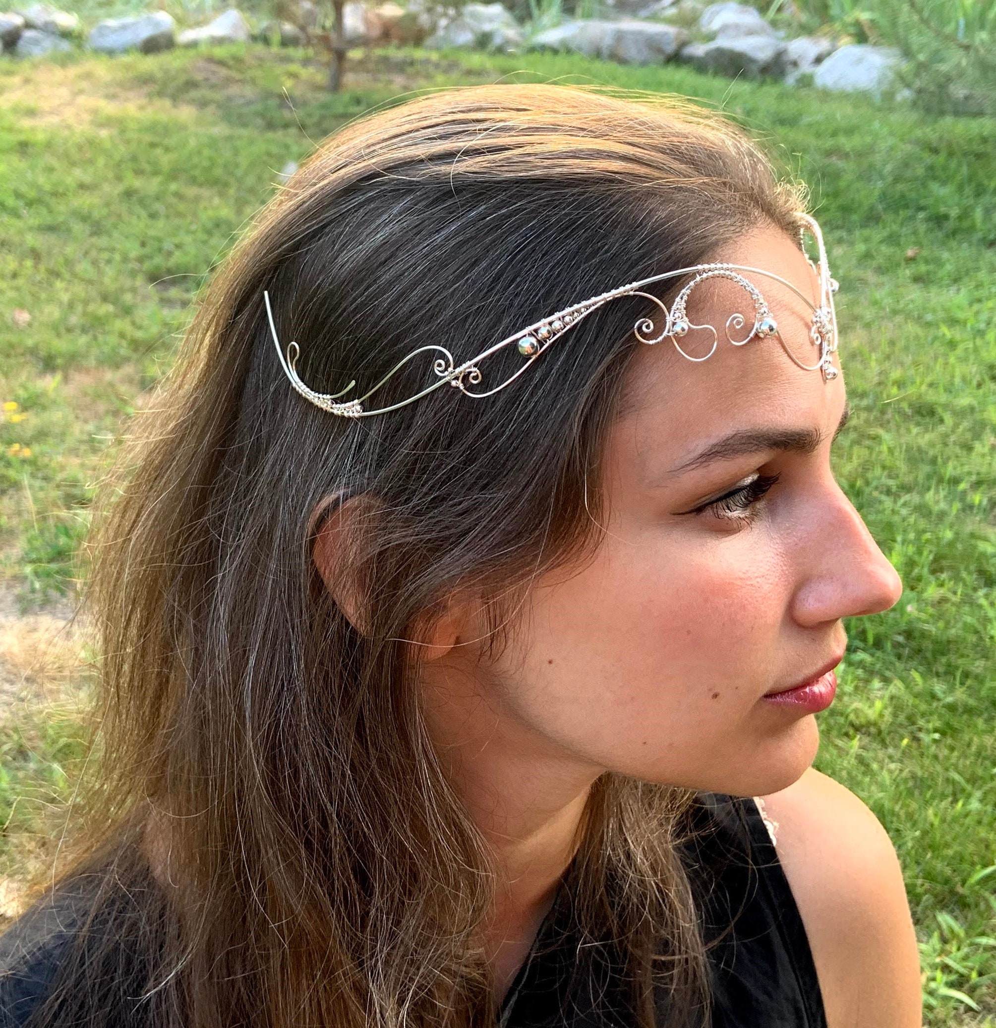 Wood elf tiara elven headdress fairy crown forest tiara Etsy