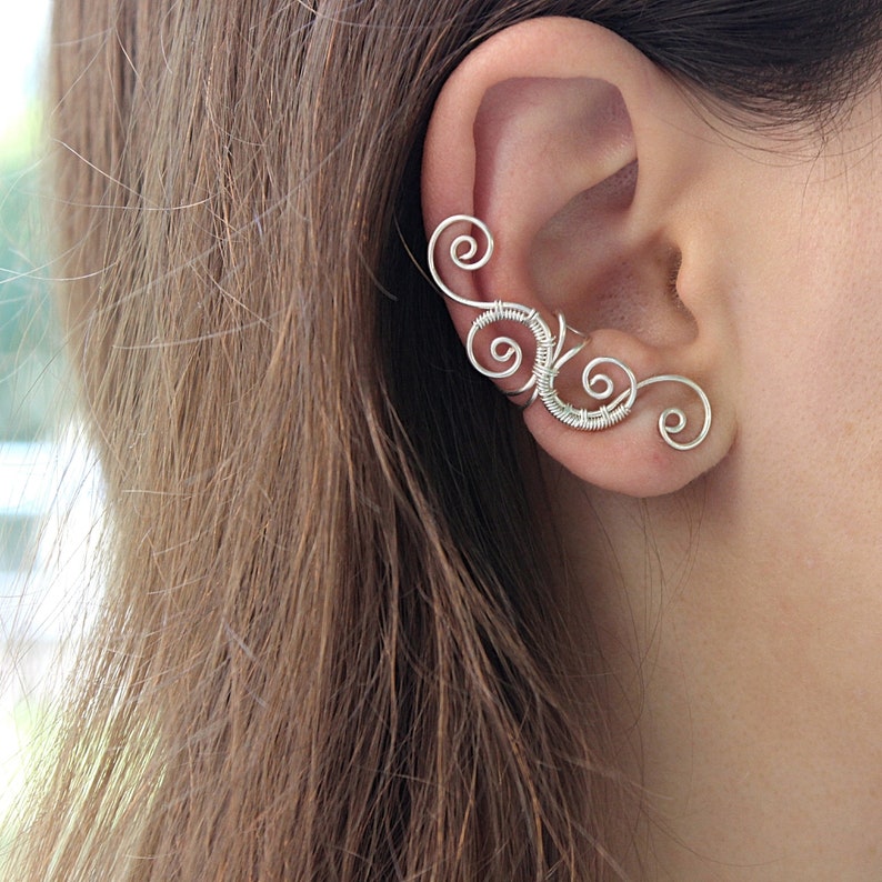 Ear Cuff Fake Without Piercing Cartilage Earrings Earrings Etsy