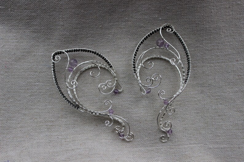 Elven ear cuffs Elf Ear Cuff Wraps Pair or Single Bridal Ear Cuff Fairytale Irish Wedding bridal ear cuff elf ear cuffs Costume Elven Ears