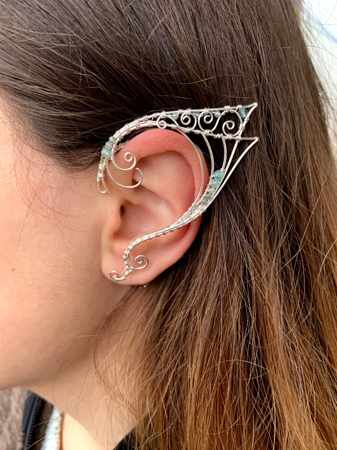 Elven ear cuffs Elf Ear Cuff Wraps Pair or Single Bridal Ear Etsy