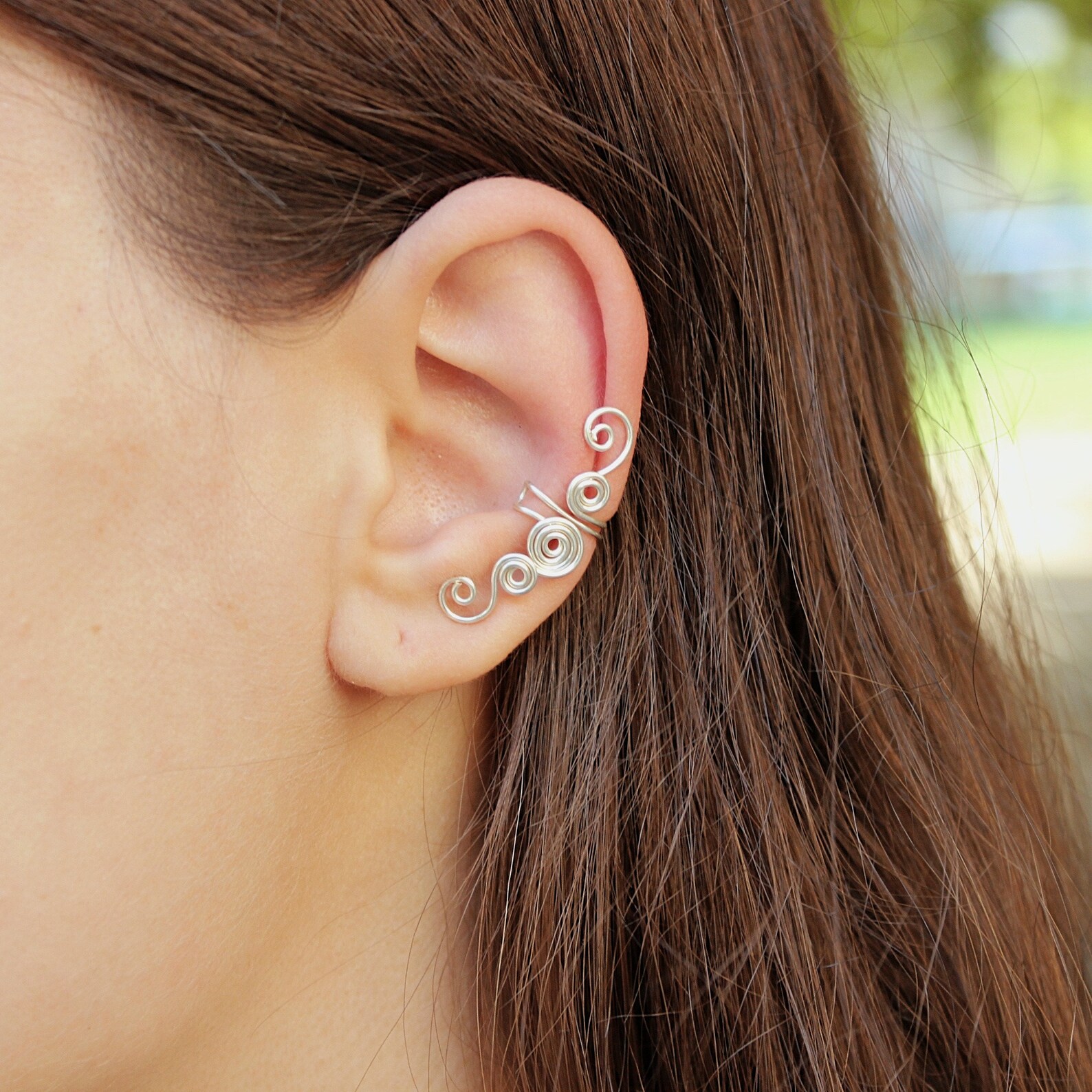 Ear Cuff Fake Without Piercing Cartilage Earrings Earrings Etsy