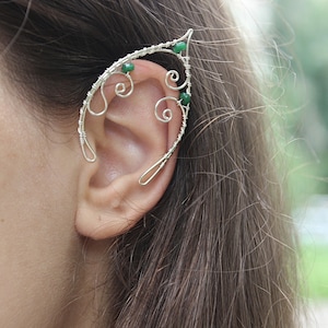 Pair of elf ears  Earrings, ear cuffs, ear jewelry, cuffs. Ears. Ear cuffs, wedding ear cuffs, elven ear cuffs