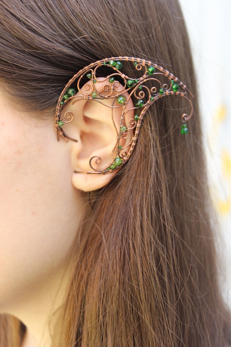 Elven ear cuffs Elf Ear Cuff Wraps Pair or Single Bridal Ear Etsy