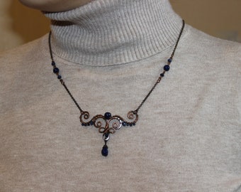 Joyas élficas, colgante de alambre de cobre, fantásticas joyas élficas, regalo de cumpleaños