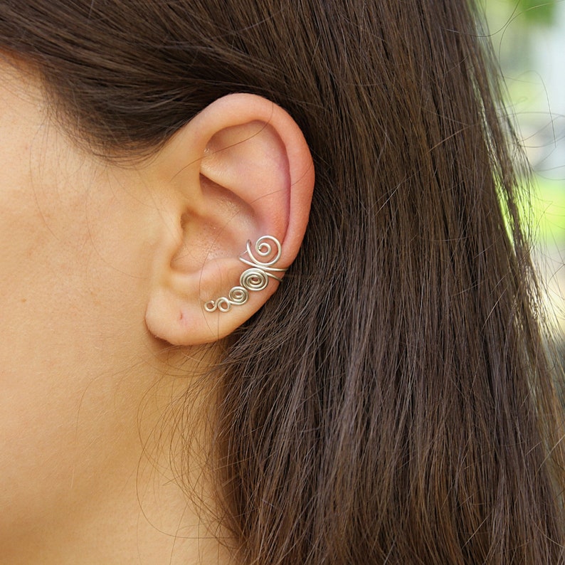 Ear Cuff Fake Without Piercing Cartilage Earrings Earrings Etsy