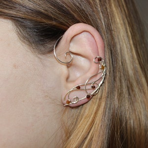 only one left Ear cuffs Elf Ear Cuff  jewelery art  Handmade Jewelry  Silver Jewelry  Elven Jewelry  Elven  Ears floral ear cuff  flower
