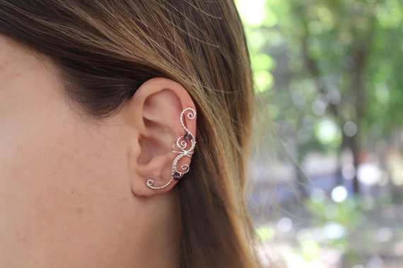 Beaded Ear Cuff Cartilage Hoop Earrings