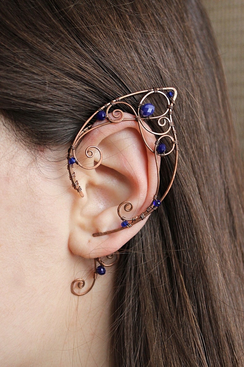 Elven Ear Cuffs Elf Ear Cuff Wraps Pair or Single Bridal Ear Etsy