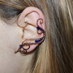 only one left elven ear Ear cuffs | Elf Ear Cuff | jewelry  Copper Jewelry | Elven Jewelry | Elven  Ears| floral ear cuff | flower ear cuff