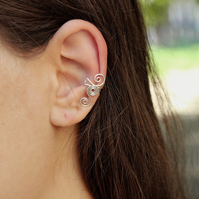 Ear Cuff Fake Without Piercing Cartilage Earrings Earrings Etsy