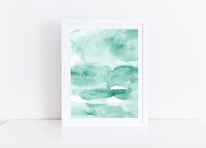 Teal Wall Art Abstract Printable Art Abstract Print Teal Etsy
