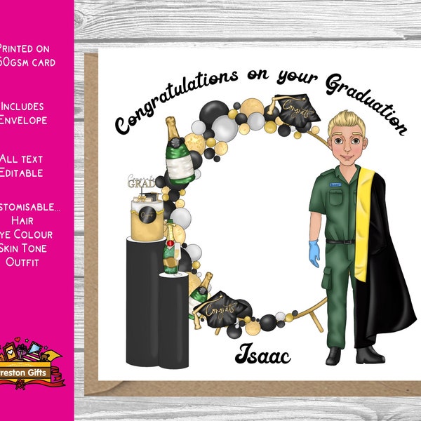 Paramedic Graduation Card for Him, Congratulations Card for Male Paramedic, Paramedic Graduate 2023, Personalised Card for Paramedic