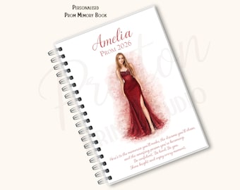 Personalised Prom Memory Book, Prom 2026 Keepsake Book, Custom Prom Photo Album, School Leavers Gift, Prom Gift for Daughter