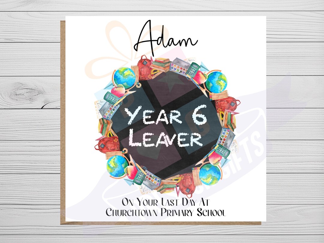 School Leavers 2026 Card, P7 Year 6 Leaver Card for Daughter ...
