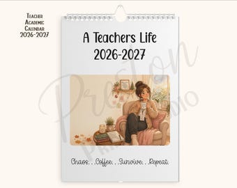 Calendario divertido para profesores 2026-2027, planificador de pared A4, Reino Unido, calendario del año escolar académico, regalo para profesores, planificador de aula, regalo para auxiliares docentes