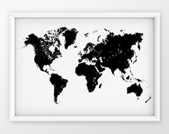 modern world map etsy
