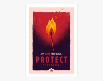 Firewatch Protect The Forest Canvas Print