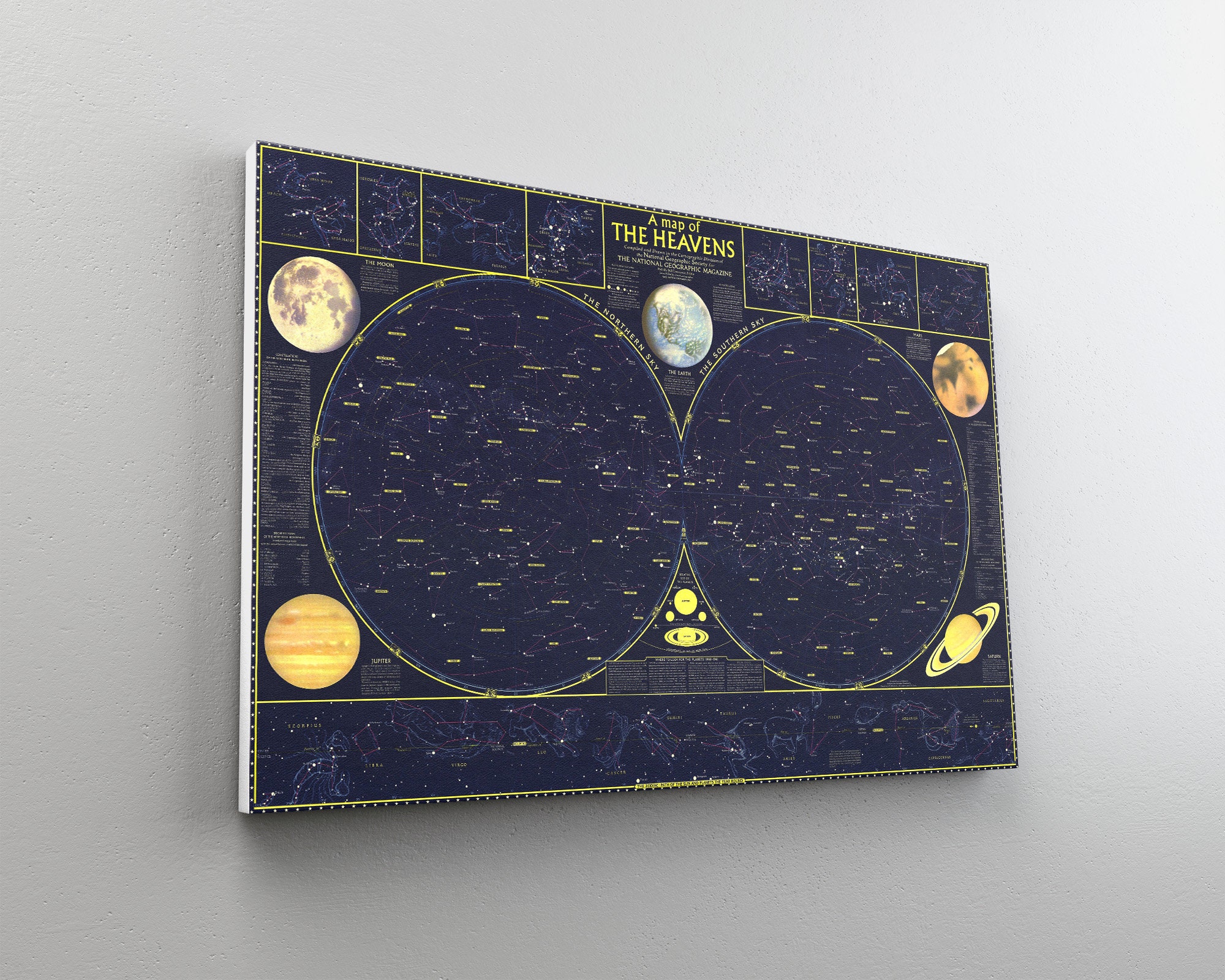 National Geographic Diagram Of Jupiter And Its Moons