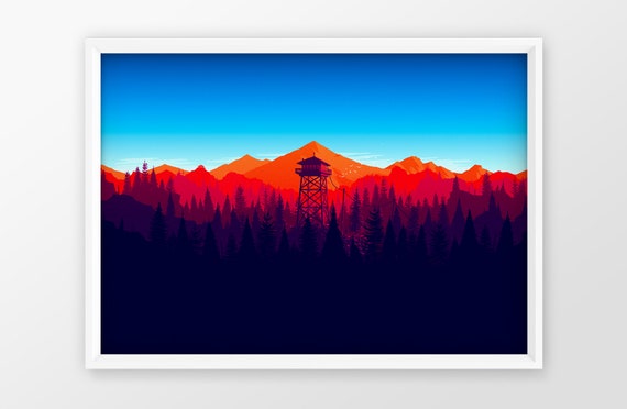 firewatch watchtower poster daytime