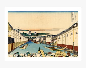 Nihonbashi Bridge in Edo Canvas Print