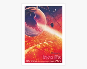 NASA 55 Cancri E Lava Life Canvas Print