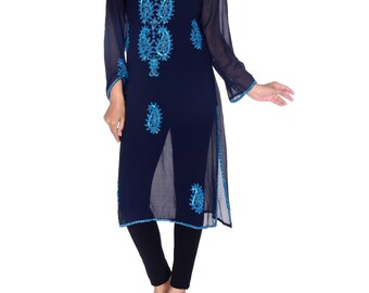Kurta Pyjama formelle de mariage en Lin Turquoise Kurta Pyjama Set
